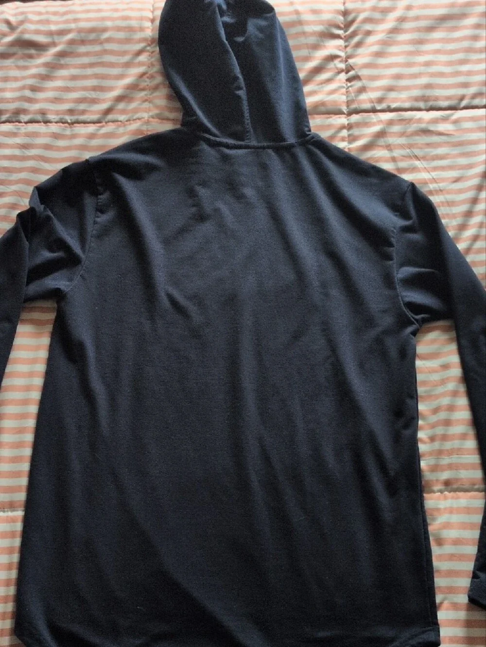BYLT Basics Men’s Navy Drop Cut Hooded Long-Sleeve Pullover